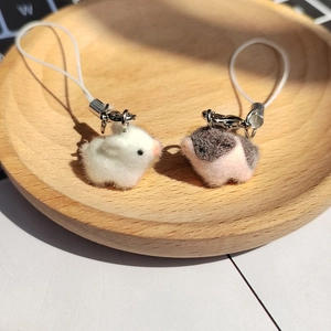 Mini Mignon Porte-Clés Cochon Animal Floqué Pendentif de Sac en Peluche Accessoires de Chaîne de Téléphone Cadeau Bijoux