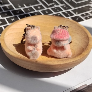 Simpatico Portachiavi Capibara Statuina Di Animale Mini Floccato Ciondolo Per Borsa Kawaii Resina 3D Per Donne Regalo