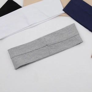 Bandeaux de sport élastiques en coton pour yoga en gris, marine, blanc, noir et beige