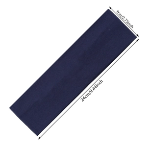 Bandeau de sport élastique en coton bleu marine pour yoga avec dimensions 24x7cm