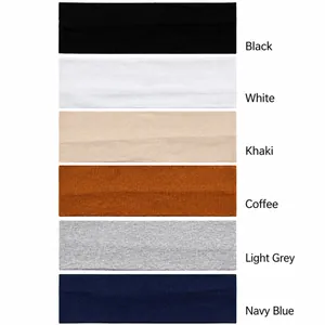 Set of six colorful elastic cotton sports headbands for yoga and daily hair styling
