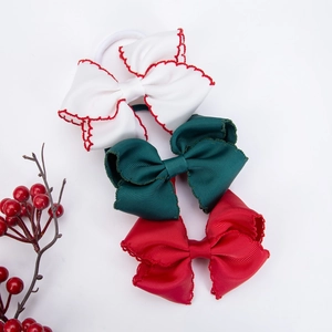Ensemble de Bandeaux à Nœud en Gros-Grain Bord Festonné Fait à la Main pour Bébés Filles et Tout-Petits Accessoires Cheveux