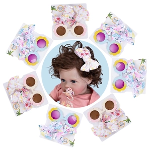 Ensemble Lunettes de Soleil Fleur et Bandeau Nœud pour Bébé Fille Imprimé Floral et Pastèque Accessoires Cheveux Photographie
