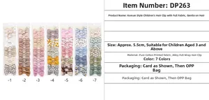 Tableau des tailles détaillé pour barrettes bébé 5,5cm en coton doux et sécurisé