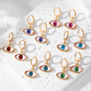 Ρεαλιστικά Σκουλαρίκια Μάτι Χρυσό Κράμα Halloween Gothic Evil Eye Κρεμαστά Σκουλαρίκια για Πάρτι Κοσμήματα