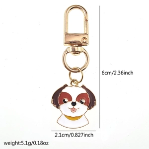 Détails du porte-clés chien de 6cm de longueur avec marquage du poids de 5,1 grammes