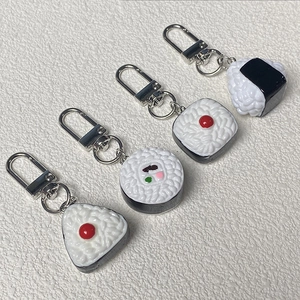 Ensemble de porte-clés 3D sushi et boulettes de riz réalistes avec fermoirs