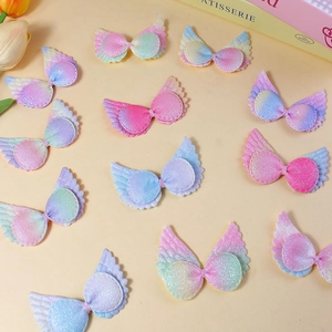 Colorful gradient glitter wing hair accessory DIY materials for children crafts