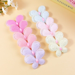 Macaron Color Butterfly Applique Patches Dreamy Glitter DIY Hair Accessories Shoe Bag Decoration Sparkling Rhinestone Craft Patch