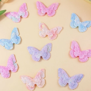 Sparkly gradient bow hair clips in multiple pastel colors for girls and babies