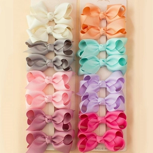 Barrettes Cheveux Nœud En Ruban Gros-Grain Faites À La Main Pour Filles Pinces Croco Accessoires Cheveux Multicolores Usage Quotidien