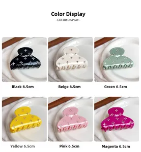 Pinces à cheveux en acétate de 6,5 cm avec strass en diverses couleurs de bonbons