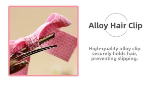 Detailed view of the metal alloy duckbill clip with non-slip teeth for secure hair grip