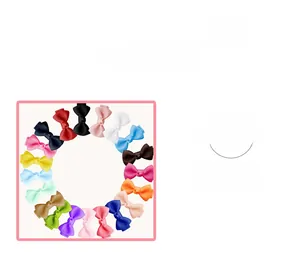 Détails des barrettes à cheveux en ruban gros-grain coloré pour petites filles et enfants