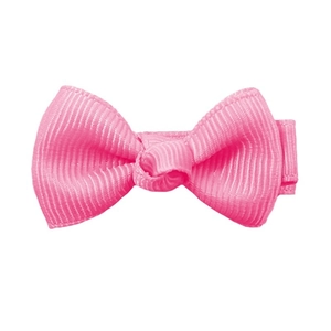 Charmante barrette à cheveux nœud en ruban gros-grain rose pêche avec pince crocodile métal