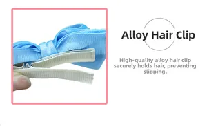 Detailed close-up of alloy hair clip showing non-slip grip design and white ribbon cover