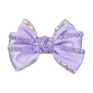 Barrette à cheveux violette faite main avec strass brillants pour filles et enfants
