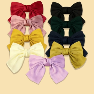 Fermaglio a Molla Grande Fiocco in Raso di Poliestere Stile Coreano Per Donna Elegante Fatto a Mano Dolce Accessori Capelli