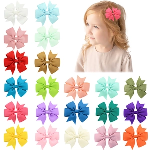 Grosgrain Ribbon Bow Hair Clips Handmade Solid Color Alligator Clips Hair Accessories For Girls Toddlers Children Kids Jewelry