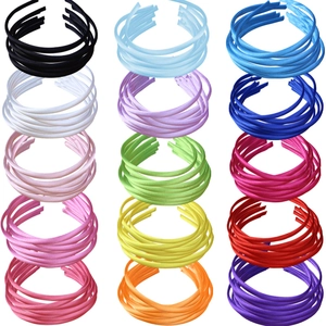 Serre-Tête Simple En Tissu Satiné Pour Filles Enfants Couleur Unie Base De Serre-Tête DIY Accessoires Cheveux Quotidien Bandeau