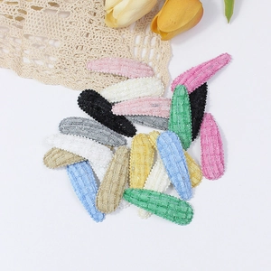 Handmade tweed drop BB clips in various colors for girls, stylish plaid fabric hair pins