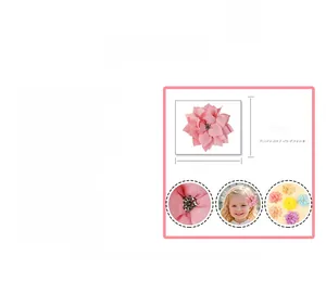 Detail einer mehrschichtigen Chiffon-Lotosblume Haarspange in Pink mit Strasssteinen