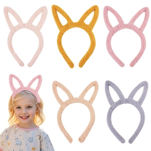 Cute Plush Rabbit Ears Headband For Kids Girls Soft Bunny Ear Hair Hoop For Everyday Hair Styling Sweet Hair Accessories
