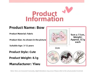 Details zu floraler Chiffon Schleife Haarclip mit Maßen 11cm x 9cm und Gewicht von 8,1g