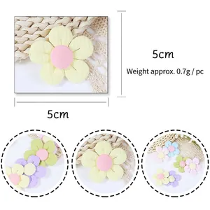 5cm handmade fabric flower accessories for DIY hairpins and clothing decoration
