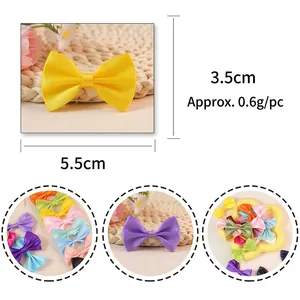 Lazos de cinta de raso coloridos de 5,5x3,5 cm para manualidades y envolver regalos