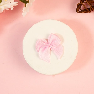 Mini nœud en satin rose pour décoration de vêtements DIY et accessoires de lingerie