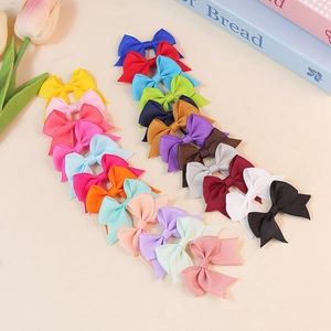 Polyester Grosgrain Ribbon Bows For DIY Crafts Garment Decoration Swallowtail Solid Color Handmade Accessories For Kids