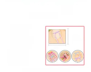 Dettaglio di fiocchi in tessuto 7x30cm rosa e blu per matrimoni e decorazioni