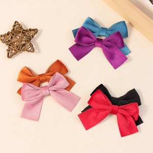 Handgefertigte Samt Polyester Schleife Für DIY Bekleidung Tasche Handyhülle Zubehör Bunte Kleine Schleife Kinder Kopfschmuck Ornamente