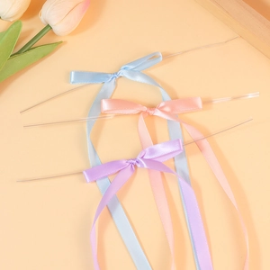 Schleifen aus Satin in Blau Rosa und Lila für Hochzeitsdeko und DIY Geschenkverpackung