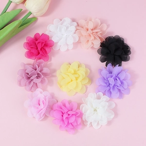 Chiffon stoffen bloem haaraccessoires voor kinderen in diverse kleurrijke pasteltinten