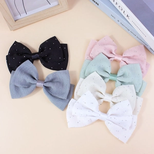 Grande Pince à Cheveux Nœud pour Femmes Enfants Polyester Paillettes Brillantes Épingle à Cheveux Accessoires de Mode Cadeau