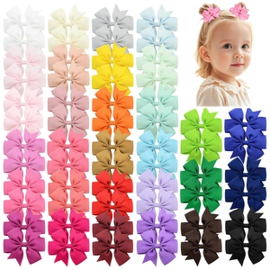 Handmade Grosgrain Ribbon Butterfly Bow Hair Clips For Kids Girls Colorful Alligator Clips Sweet Hair Accessories
