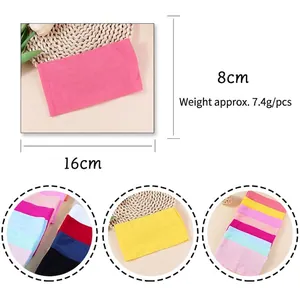 Soft elastic nylon baby headband 16x8cm available in various solid colors set of 7.4g