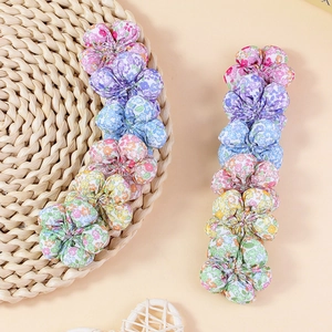 Handmade Floral Fabric Padded Flower DIY Accessories For Hair Clip Brooch Crafting Decoration Five-Petal Cloth Flower