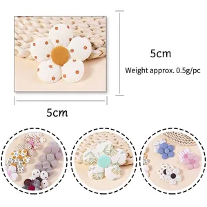 Handmade 5cm stuffed fabric flowers for DIY hair accessories and bag decoration