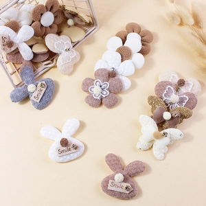 DIY Handgemaakte Stoffen Vlinder Bloem Konijn Accessoires Voor Kinderen Haarspeld Kleding Tas Schoenen Decoratie Scrapbooking Verfraaiingen