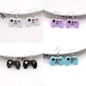 Kreative Niedliche Gamecontroller Griff Harz Ohrhänger Für Damen Mädchen Mode Geek Herz Taste Gamepad Schmuck