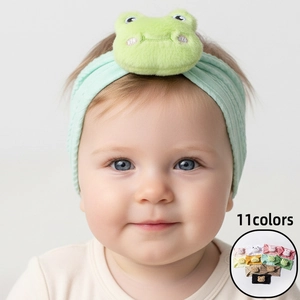 Baby Elastic Headband Polyester Plush 3D Animal Decor Daily European Style Infant Toddler Elastic Fit Head Accessory