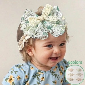 Baby Mädchen Blumen Spitze Schleife Stirnband Elastisch Kleinkind Haarband Süße Prinzessin Fotografie Haarschmuck Kopfschmuck