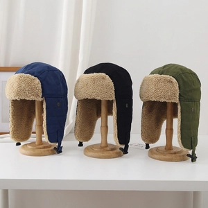 Warme Winter-Fliegermützen für Kleinkinder in drei Farben mit kuscheligem Fleece-Futter