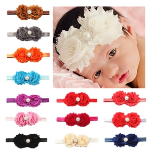 Bandeau À Fleurs Pour Bébé En Mousseline Rose Künstliche Perle Strass Bandeau Élastique Accessoires Cheveux Pour Enfants Et Fête