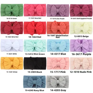 Collection de 18 bandeaux bébé en nylon jacquard doux avec codes de couleur numérotés