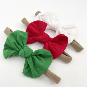 Lot Bandeaux Bébé Noël Nœud Tricoté Velours Élastique pour Nourrissons Enfants Accessoires Cheveux Festifs Fête