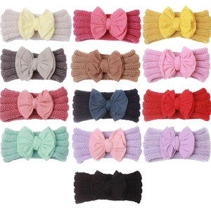 13er-Pack Baby-Stirnbänder aus Nylon mit großen Schleifen für Winterwärme und Styling